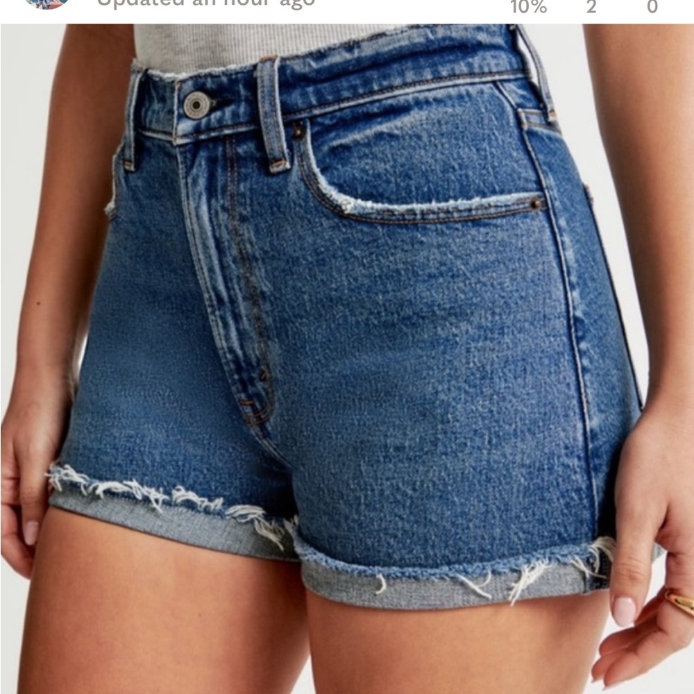 Abercrombie & Fitch Natural Rise Shorts Dark Wash Size 28/6